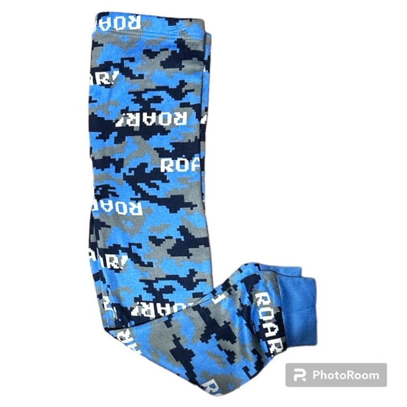 Dream Life Dinosaur Pajama Set Blue Pixelated T-Rex Top & Camo ROAR Pant… - Picture 4 of 6